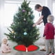 thumbnail image 4 of Solid Color Contrast Macrame Christmas Tree Skirt Christmas Tree Ornaments Christmas Tree Apron Size 35.4 Inches, 4 of 6