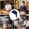 thumbnail image 4 of vlrwzc Japanese Style Chef Bandana Hat Adjustable Cotton Work Cap for Sushi Restaurants, 4 of 7