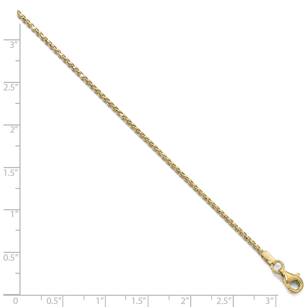 Solid 14k Yellow Gold .8mm Diamond-Cut Cable Chain Necklace with Secure Lobster Lock Clasp Solid 14k Yellow Gold .8mm Diamond-Cut Cable Chain Necklace with Secure Lobster Lock Clasp
