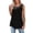 Black, variant on Workout Tops for Women Camisole Blouse Lace Tunic Loose Sleeveless Ruffle Undershirt