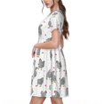 thumbnail image 2 of Gaeub Robes pour Femmes Imprimé Poulet Amusant, Tunique Décontractée à Manches Courtes, Robe Midi d'Été pour Femmes, Robe à Manches Courtes pour Femmes, 2 of 6
