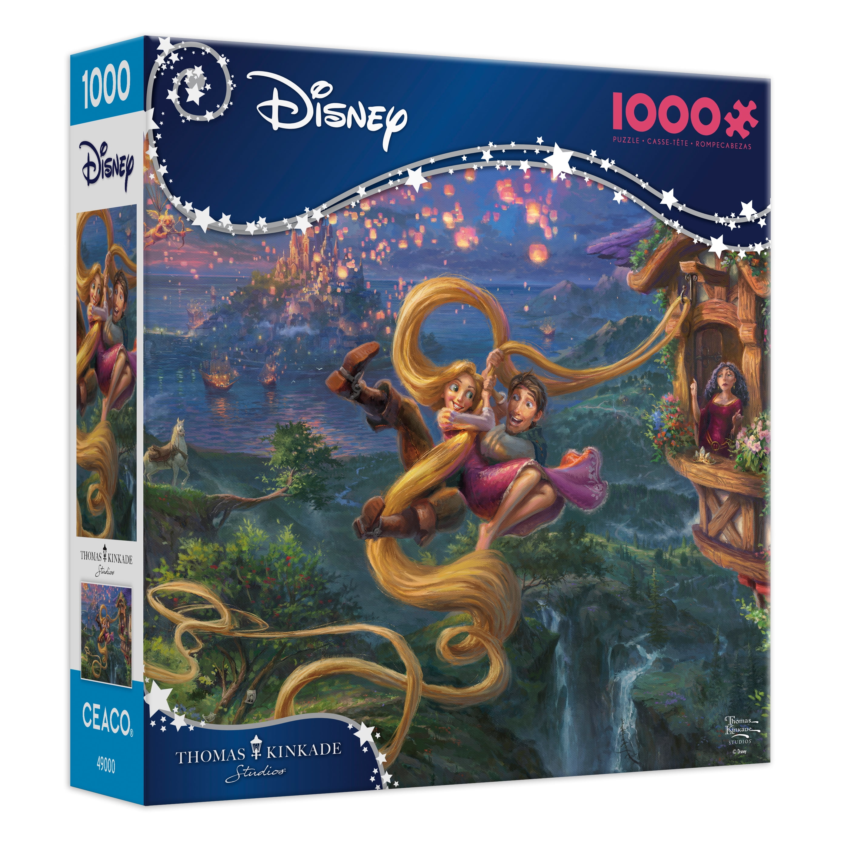 Puzzle en bois de 1000 pièces Ceaco Thomas Kinkade Tangled Up in Love pour adultes à partir de 14 ans