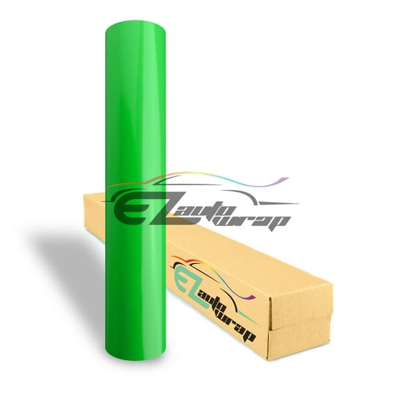 EZAUTOWRAP Gloss Green Glossy Car Vinyl Wrap Vehicle Sticker Decal Film Sheet With Air Release Techology