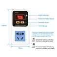 thumbnail image 3 of Mistaha Smart Digital Humidity Controller W2023 with Wall-mounted Design for Precise Humidity Control - Compatible with EU/US Plugs - High Accuracy and Output Capacity - Ideal for Small Spaces, 3 of 6