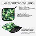 thumbnail image 3 of Yayeee Oven Mitts and Pot Holder Set of 2 Heat Resistant Kitchen Gloves Baking Hot Pad, Green Camouflage Pattern, 3 of 5
