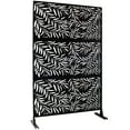 thumbnail image 4 of Freestanding Metal Privacy Screen 76"H x 48"W - Outdoor/Indoor Room Divider for Deck, Balcony, Patio - Durable Weatherproof Privacy Panel, 4 of 9