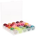 thumbnail image 3 of KAKOWELY bobbin thread holders 25pcs Sewing Thread Kit Sewing Machine Threads Prewound Bobbins Sewing Threads Kit Sewing Machine Thread Assortment Polyester Thread, 3 of 4