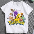 thumbnail image 2 of Camiseta de Pokémon para niños y niñas, camisa de manga corta con estampado de dibujos animados de Pikachu, ropa de verano, 2 of 4