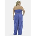 thumbnail image 2 of No Boundaries Tube Top and Cargo Sweatpants Set, 2-Piece, Women's, 2 of 3