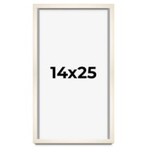 14x25 Frame White Wheat Solid Wood Picture Frame | Moulding Width 0.75 Inches | Interior Depth 0.5