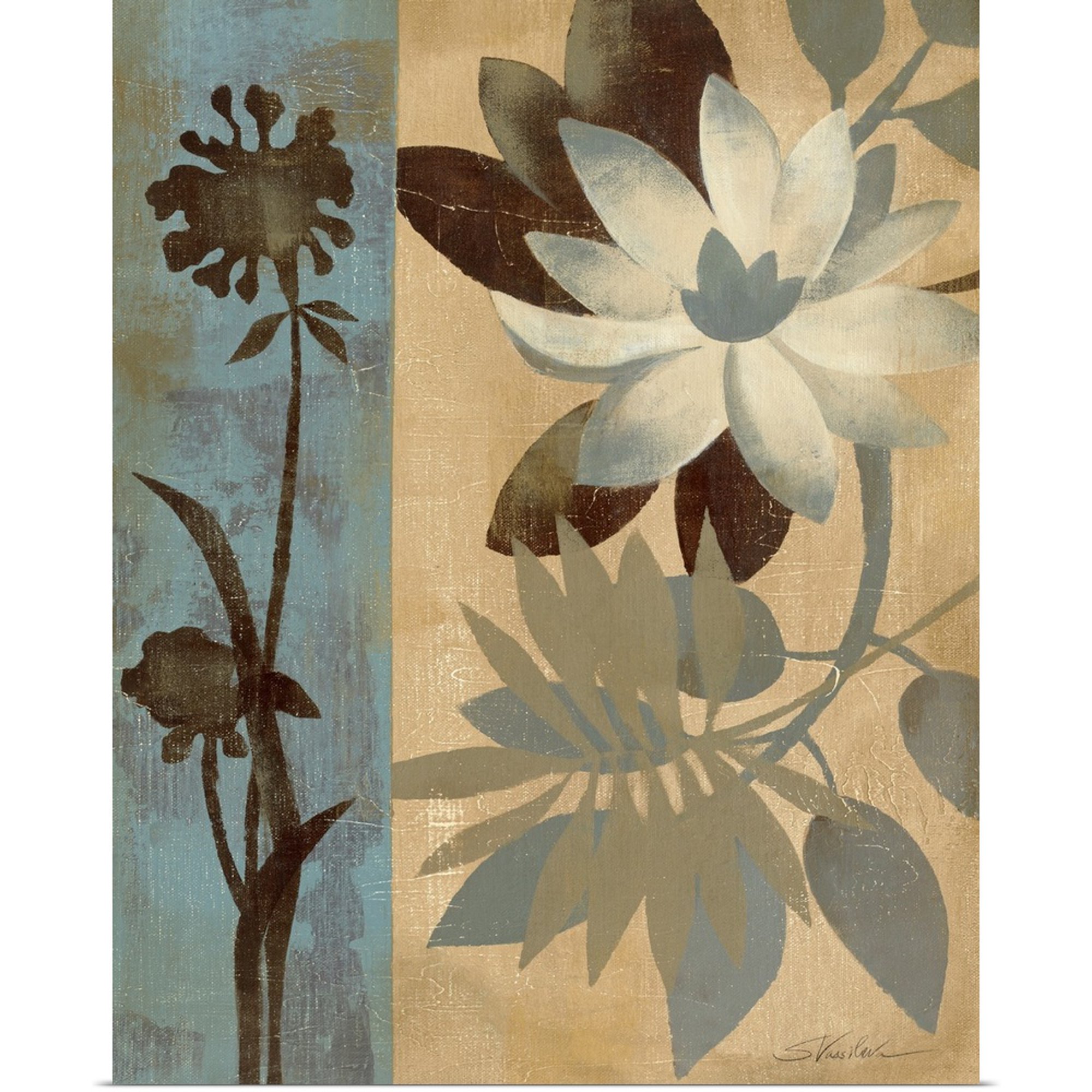 Great BIG Canvas | Rolled Silvia Vassileva Poster Print entitled Romantic Magnolias III