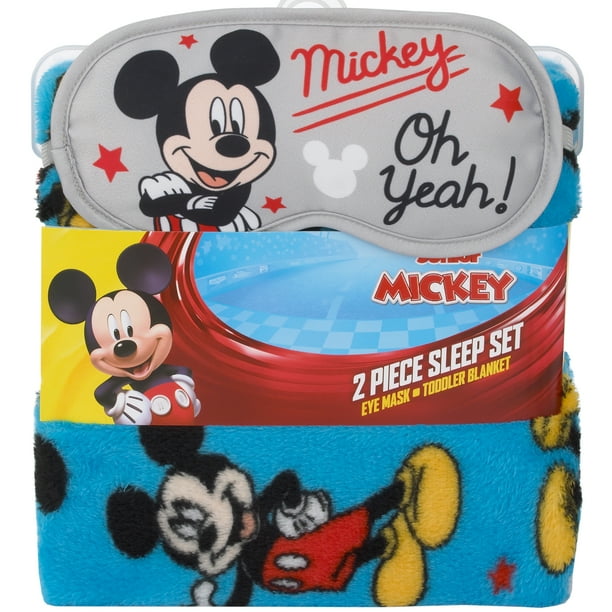 Disney Mickey Mouse Toddler Blanket and Sleep Mask Set