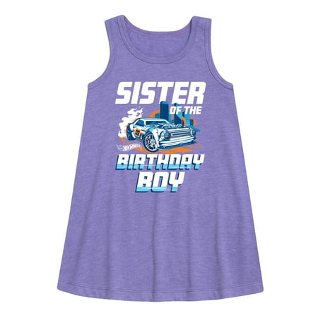

Hot Wheels - Sister Of Birthday Boy - Toddler And Youth Girls A-line Dress