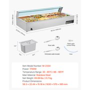 KFFKFF Commercial Electric Food Warmer, 1700W Stainless Steel Steam Table with Glass Lid, 12-Pan Countertop Buffet Bain Marie, Includes Soup and Perforated Ladles, Ideal for Catering, Restaurants