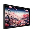 thumbnail image 2 of Designart "Fantasy Mushroom Forest in Pink I" Fashion Framed Wall Art Decor - Glam Pink Fantasy Living Room Framed Canvas Art, 2 of 6