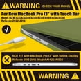 thumbnail image 2 of IBENZER Compatible with 2025 2024 MacBook Pro 13 Inch Case M2 M1 A2338 A2289 A2251 A2159 A1989 A1706 A1708 (2025-2021), HardShell Case & Keyboard Cover & Screen Film, Macha Green, MOGN, 2 of 4