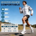 thumbnail image 7 of FREEYOKA Men's Crew Socks Athletic Running Sports Socks, Cushioned Moisture Wicking, Breathable Arch Support, 5 Pack, 7 of 7