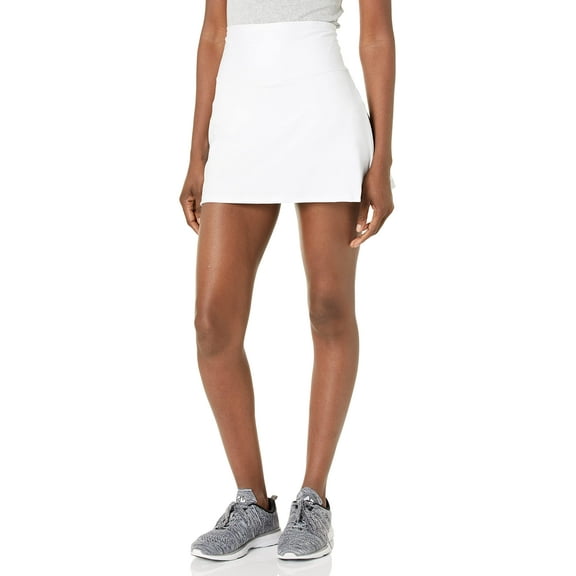 Bali Women's B Kind Smoothing-Skort with Built-in-Shorts DF2004, White, Medium