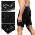 thumbnail image 4 of Aosijia 2 Pack Compression Shorts Men Underwear Spandex Sport Shorts Athletic Workout Running Performance Baselayer Shorts Cool Dry Running Tights 5 Inch Pants M, 4 of 14