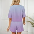 thumbnail image 4 of Sakmal Wide Leg Womens Shorts Sets High Waisted 2 Piece Outfits Lightweight Purple Solid Womens Shorts with Pockets, 4 of 7