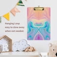 thumbnail image 7 of 12.5"x9" Abstract Marble Rainbow Clipboards, Standard A4 Letter Size Nursing Clipboard with Low Profile Metal Clip Decorative Clip Board for Office Supplies,Silver, 7 of 7