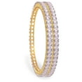 thumbnail image 5 of Ratnavali Jewels CZ Zirconia Gold Tone Solitaire Diamond Bollywood Wedding Indian Bangles Jewelry Women, 5 of 6