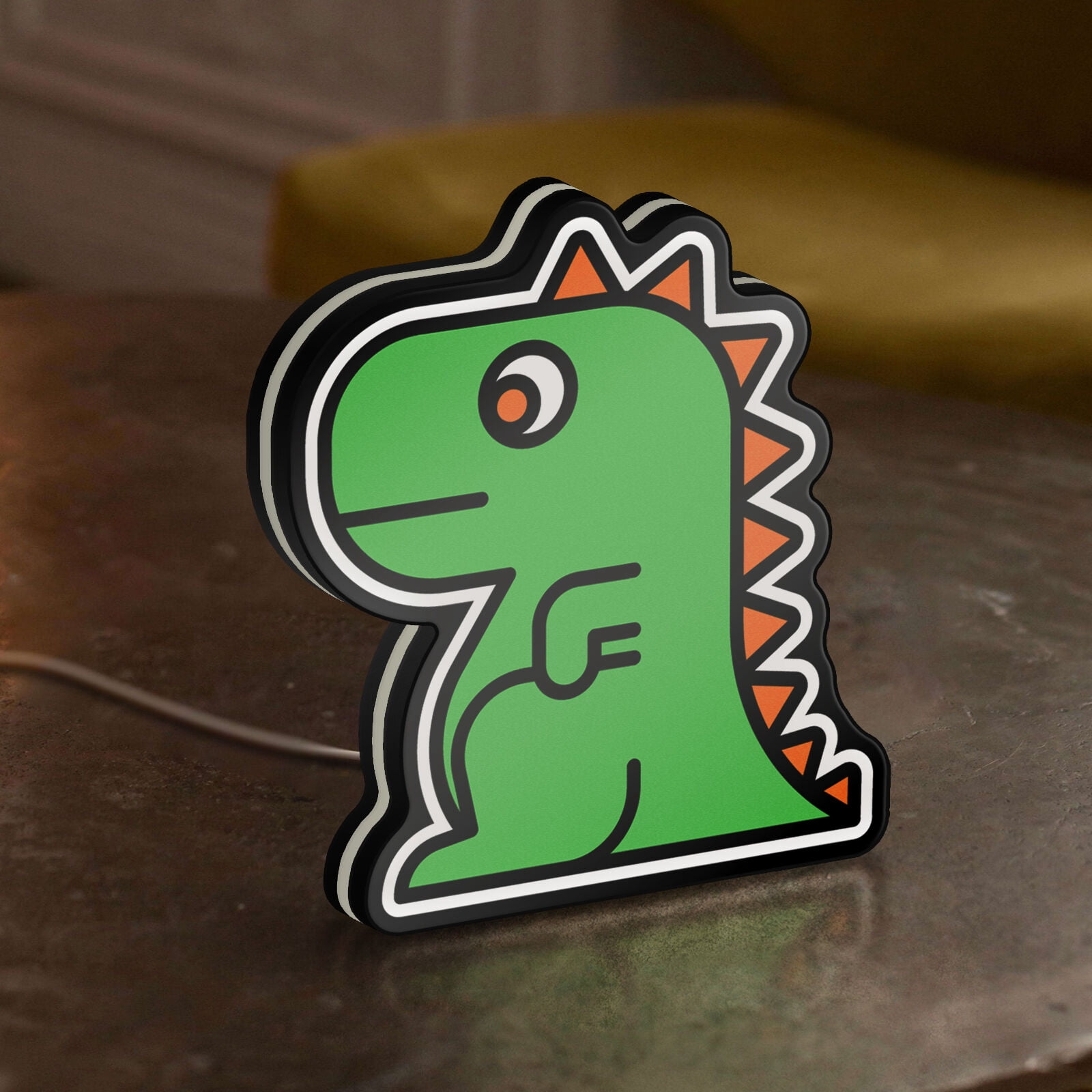 Dinosaur 3D Novelty Light Box, Kids Toy Decor Lighted Sign, Ideal for Children Who Love Dinos (Width 16 inch, 40cm)
