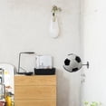 thumbnail image 6 of WEUVEB Wall-Mounted Rugby Display Rack Cast Iron Hanging Stand for Sports Decor, Black Finish, 6 of 6