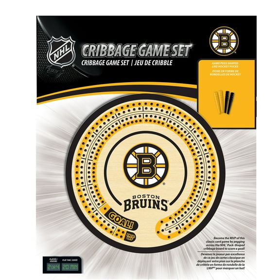 MasterPieces Officially Licensed NHL Boston Bruins Wooden Cribbage Game for Adults