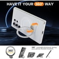 thumbnail image 3 of Phone Case for Samsung Galaxy S24 Ultra 6.8 inches, 360° Rotatable Magnetic Ring Stand [Compatible with MagSafe] [Military Grade Protection] Shockproof Phone Covers for Women Men(White), 3 of 14