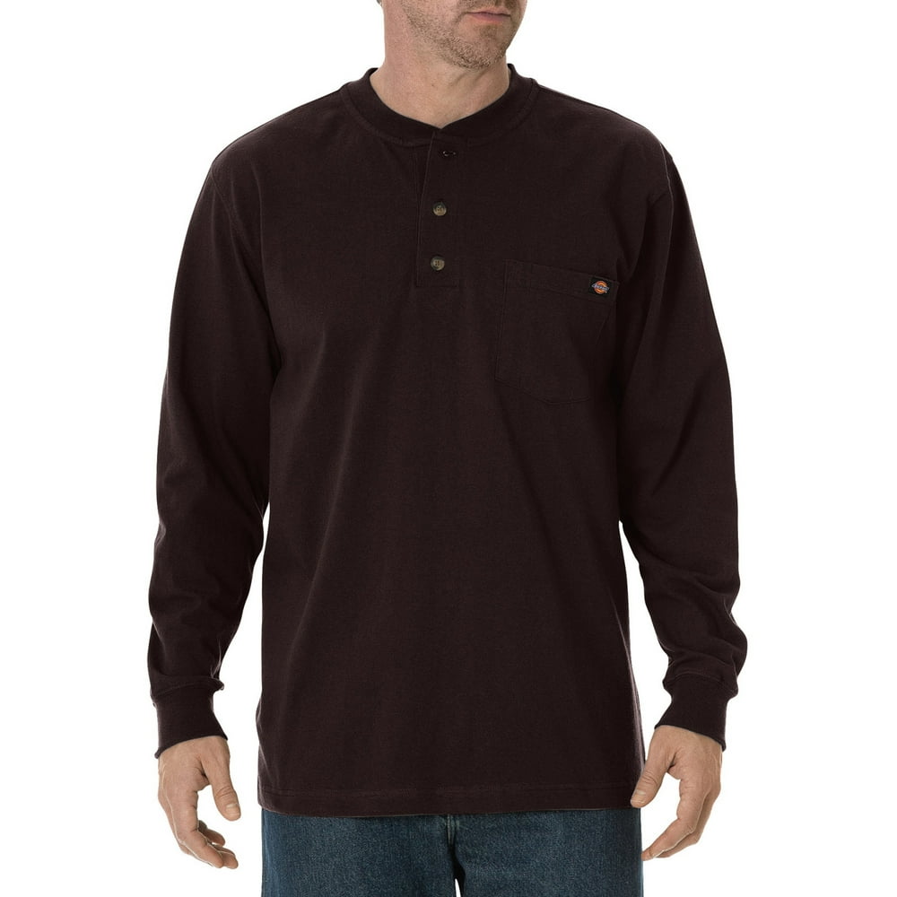 Dickies Dickies Mens and Big Mens Long Sleeve Heavyweight Henley