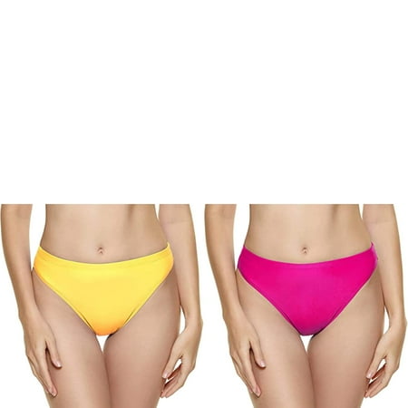 Wijhcboe 2 Pack Women plus Size Swim Pants Cover up Vintage Print Low Waist Brazilian Bikini Bottom Swimwear Briefs Beachwear Brazilian Bikini Bottom Side Tie Thong Bathing Maternity Swim Bottoms Le