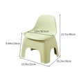 thumbnail image 3 of Kumdkd Plastic Backrest Stool for Kids - 15.7x12.5x10.2in Thickened Household Chair with Reinforced Base, Green, Detachable & Easy Clean, 3 of 6