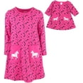 thumbnail image 2 of Leveret Girl and Doll Cotton Dress Dots with Pocket 6 Year, 2 of 3