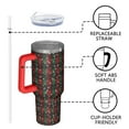 thumbnail image 4 of Red and Green Plaid Christmas Snow Pattern Tumbler with Handle and Lid,40oz Double Wall Vacuum Insulated Tumbler,Cups Gift for Women and Men, 4 of 7