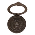 thumbnail image 5 of Heavy Cast Iron Rustic Royal Venetian Lion Head Round Decorative Door Knocker, 5 of 9