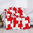 thumbnail image 3 of Yiaed Red Cross 1 Print Blanket Throw Blanket Soft Cozy Flannel Blanket for Home Bed Sofa Couch Chair-80"x60", 3 of 6