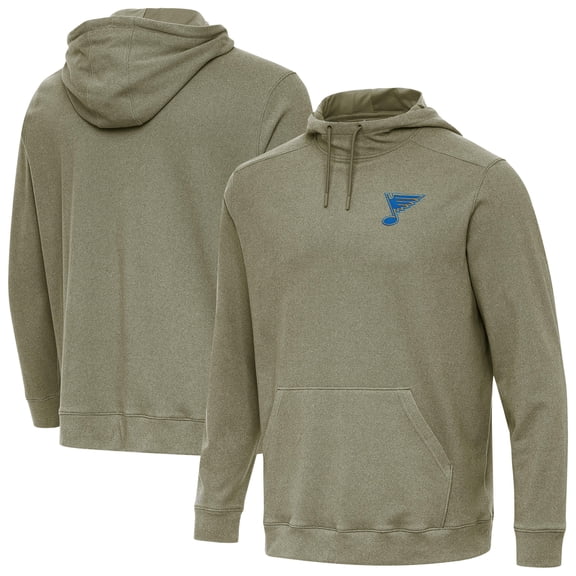 Men's Antigua Olive St. Louis Blues Cloud Pullover Hoodie