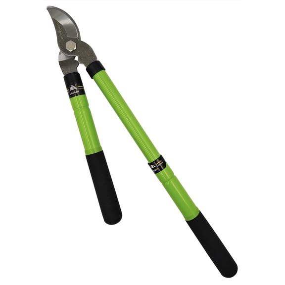 Garden Guru Bypass Loppers Tree Trimmer Clipper w/ Telescopic Handle 15–22" - High Carbon Steel Blade Gardening Loppers Pruning Shear - Comfort Grip Handles (2)