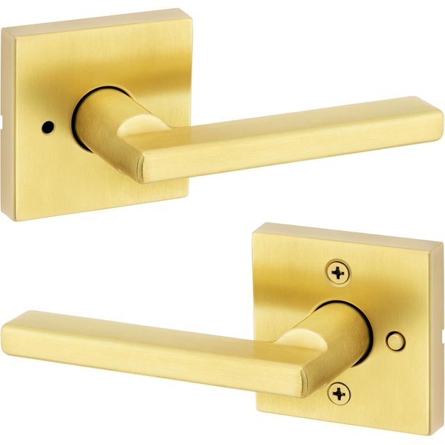Poignée de Porte Mate Réversible Levier d'Intimité Poignées de Porte Intérieures pour Portes de Chambre et de Salle de Bain Serrure de Porte de Salle de Bain/chambre Sans Clé Déco Maison Moderne