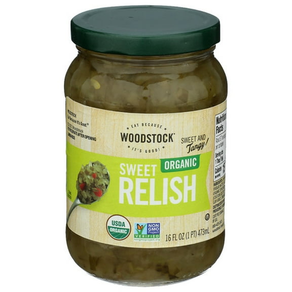 (Pack of 12) Woodstock Sweet Relish Organic 16 Oz