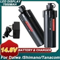 thumbnail image 1 of Batería de 7000MAH 2 Pzas + set de Cargador para Daiwa Shimano PLAYS3000 Tanacom1000,MD3000 BM2900 Seaborg Carrete Eléctrico de Pesca Batería, 1 of 6