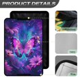 thumbnail image 4 of FUIALDOLG Butterfly Flower RV Window Shade,17.3x26 inch Foldable Blackout Camper Door Window Cover for Sun Shades UV Rays Protection, Purple Galaxy Fashion RV Accessories Universal Fit, 4 of 7