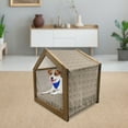 thumbnail image 3 of Taupe Pet House, Royal Victorian Botanical Design Exquisite Floral Historic Pattern, Outdoor & Indoor Portable Dog Kennel with Pillow and Cover, 5 Sizes, Warm Taupe and Sand Brown, by Ambesonne, 3 of 5