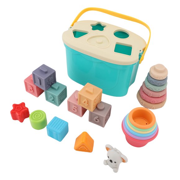Blocks Soft Rubber Stacking Building Blocks Early Learning Cognition Grip Training Educational Blocks for Children