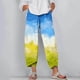 thumbnail image 2 of Pantalones de Mujer Traje Verano Cómodo de Moda Impreso Pantalones Recortados, Pantalones Elásticos Casuales, 2 of 5