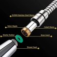 thumbnail image 2 of Shower Hose Stainless Steel Long Shower Hose Replacement Handheld, 2 of 5