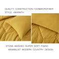 thumbnail image 6 of Chezmoi Collection Vero Mustard Yellow Comforter Set Oversized King Size 3-Piece Fluffy Soft Lightweight Bedding Honeycomb Geometric Stone-Washed Microfiber Comforter Set for All Season, 6 of 9