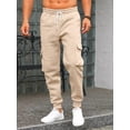 thumbnail image 4 of Pantalones deportivos TRFIC de forro polar para hombre, cintura elástica y pesada, 4 of 8