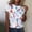 Blue, variant on ALLLIST Holiday Tops for Women Short Sleeve Crew Neck T-Shirts Fashion Blue Floral Shirts Womens Clothing